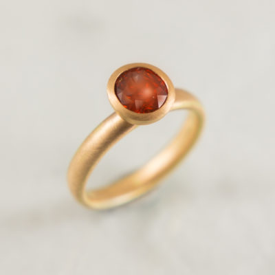 RG34 SUOMI Waschgold, Spessartin, alle Materialien ökofair, Preis und Anfertigung auf Anfrage